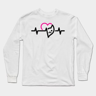 Heartbeat Meow, Light Long Sleeve T-Shirt